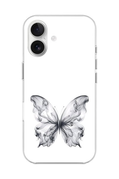 Dali Design حافظة شفافة متوافقة مع هاتف iPhone 16 Plus بتصميم فراشة سموكي
