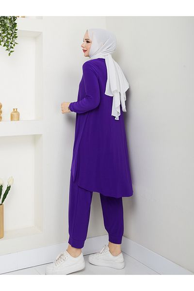 MODAMÜNASİP My Sandy Shalwar Detailed Trouser Suit with Its Most Beautiful Colors