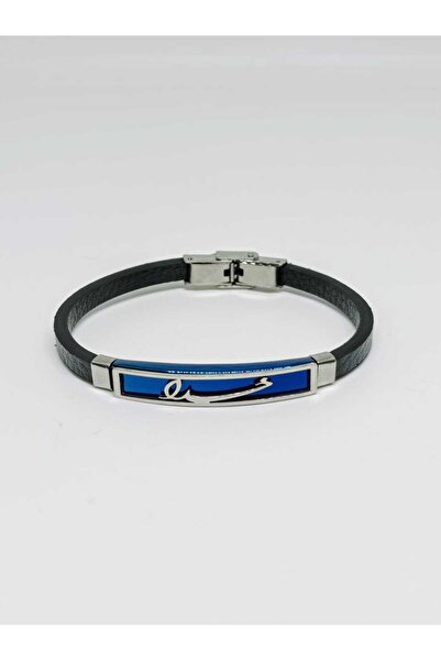 mama india alaçatı Men's Vegan Surgical Steel Bracelet, Modern Design with Si...