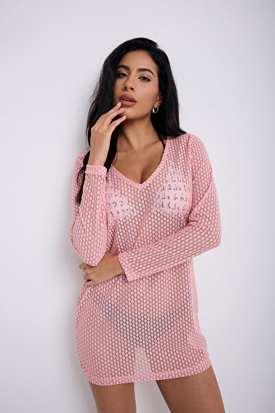 BY PAPI فستان قصير برقبة على شكل حرف V