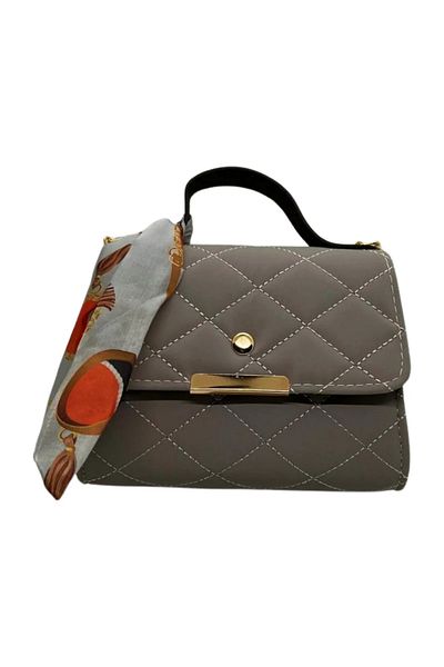 FHD BAGS Mini geantă de umăr cu eșarfă și lanț