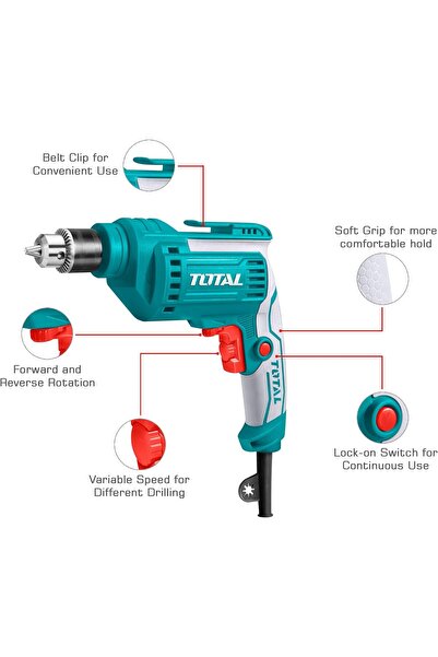 TOTAL Electric Drill 500W 1.0MM-10MM