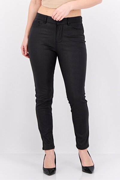 Philosophy Women Regular Fit Solid Straight Leg Pants, Black