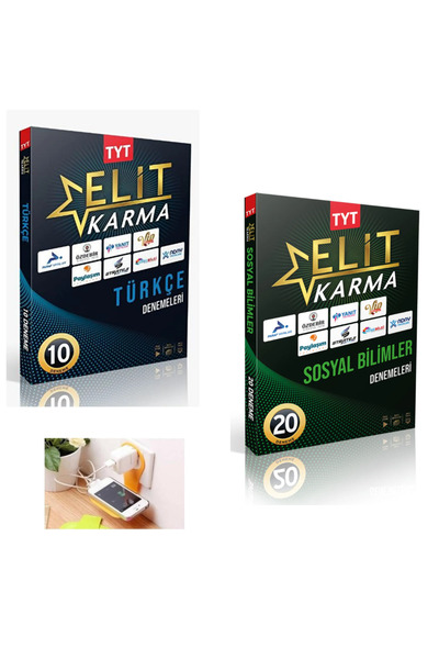 paraf yayınları Elit Karma TYT Türkçe 10 Branş Deneme+  Elit Karma Tyt Sosyal...