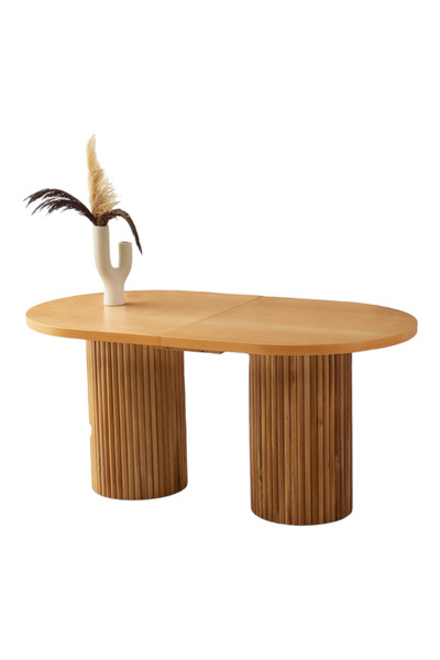 Viento Mobilya Picasso Naturel Desen Cilalı MDF Naturel Lora Ayak Açılır 160X...