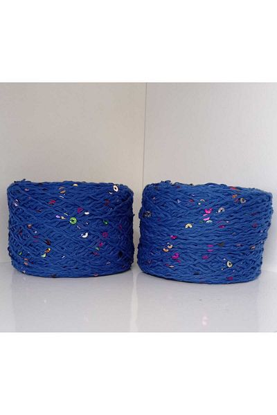 rüya hobi Pachet de 2 fire mari de bumbac cu paiete albastru închis Cod:13