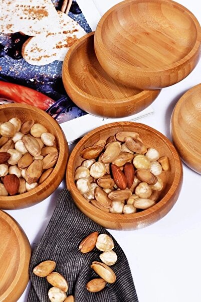 Royaleks Bamboo Round 6-Piece Luxury Snack Bowl 9.5 X 3 cm