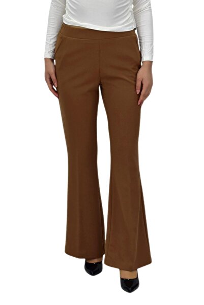 Nazal Ženske Zvonaste nogavice pantalone od tkanine sa elastičnim strukom BGL...