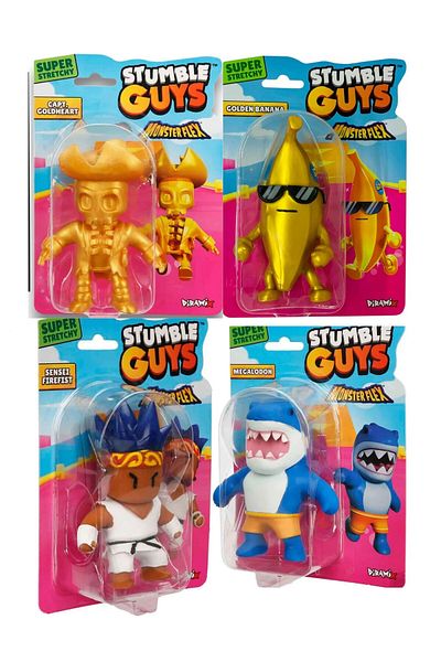 Sunman Pack of 4 Monsterflex Stumble Guys 5 cm Gaming Shoes