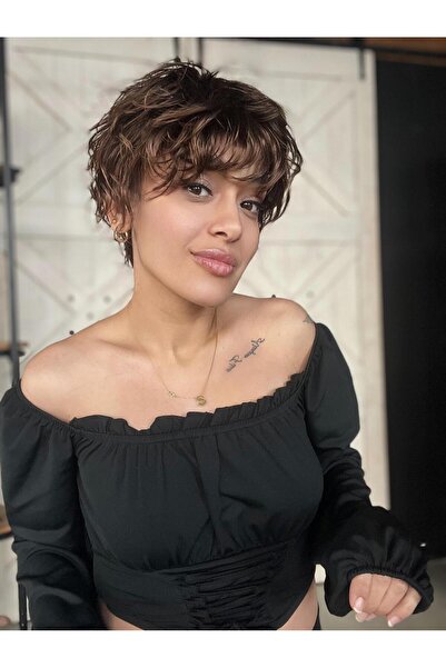 Suzan Peruk Kısa Tarz Peruklar.Her başa uyumludur - Ensede ayarlanabilir esne...