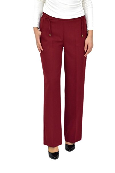 Nazal Ženske Široke nogavice pantalone od tkanine sa elastičnim strukom BGL-S...