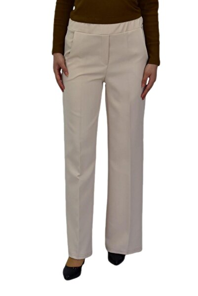 Nazal Ženske Široke nogavice pantalone od tkanine sa elastičnim strukom BGL-S...