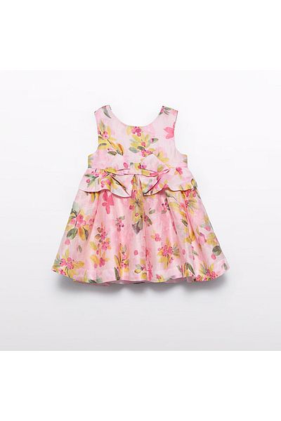 Abel & Lula Baby Girl Linen Floral Dress Abel and Lula