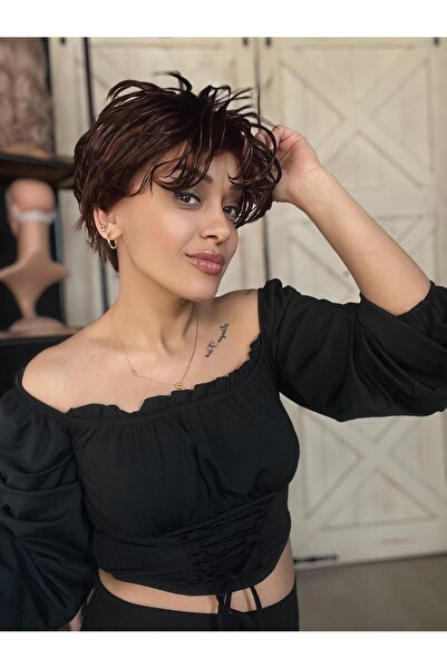 Suzan Peruk Kısa Tarz Peruklar.Her başa uyumludur - Ensede ayarlanabilir esne...
