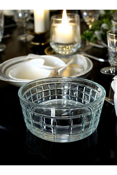 AYZ HOME 19 cm Cut Crystal Glass Salad Bowl / Tableware Presentation Decor