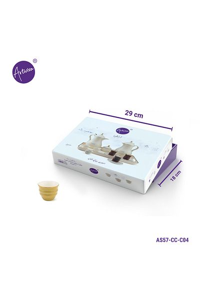 ARTIVIRA طقم فناجين قهوة عربي بورسلين 12 قطعة -ARTIVIRA -AS59