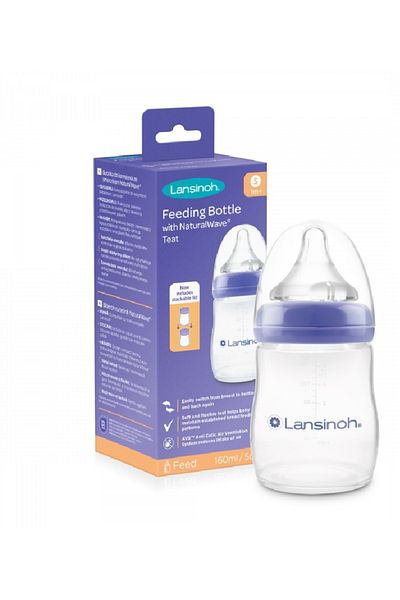 Lansinoh Biberon  LANSINOH cu tetină NaturalWave® , 160 ml