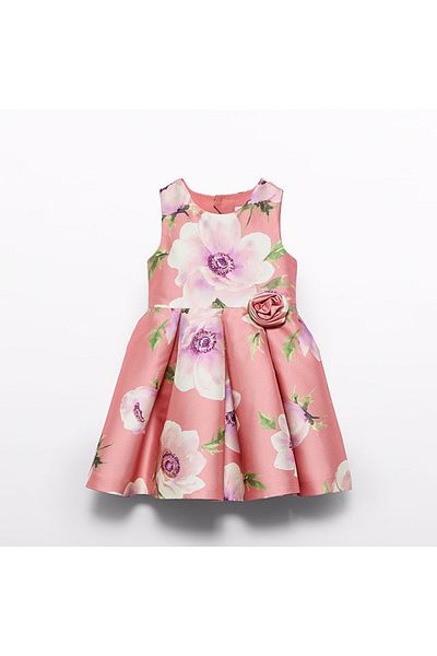 Abel & Lula Girl Taffeta Floral Water Dress Abel and Lula Powder L25Y5069