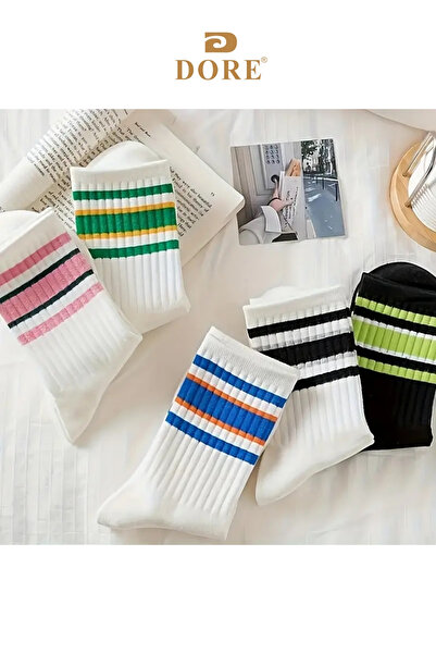 Dore Orijinal Kadın 1 Çift Kaymaz Pilates Ve Yoga Için Plates Kaydırmaz Tabanlı Çorap - Beyaz 1'li