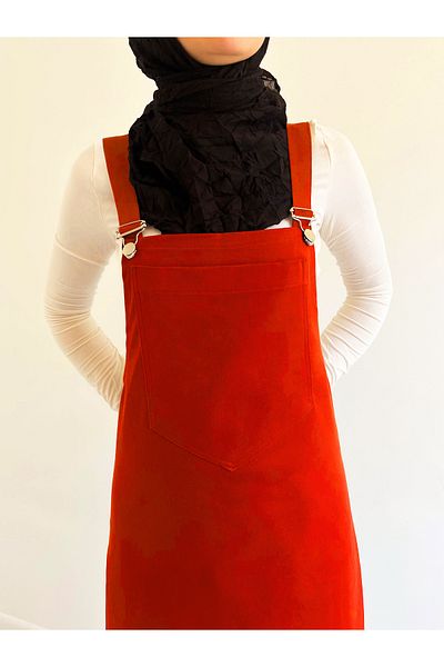 FREYA MODA Gabardine Hijab Gilet Salopet Dress