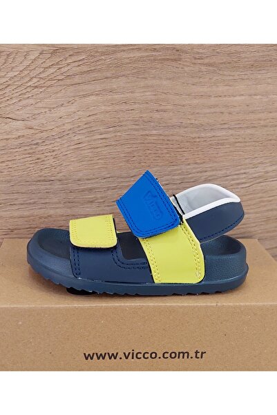 Vicco VİCCO KRİXİ ΑΓΟΡΙ ΣΚΟΥΡΟ ΜΠΛΕ ΦΙΛΕΤΟ ΣΑΝΔΑΛΙΑ ΦΥΛΟΝ Σανδάλια