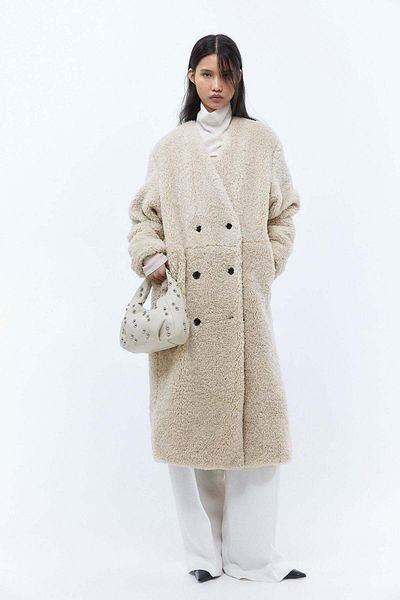 H&M Teddy maxi coat