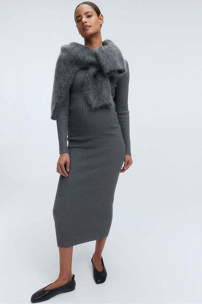 H&M MAMA Boat-neck bodycon dress