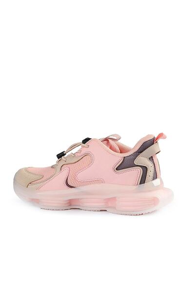 Vicco Yazlık Kız Çocuk Esnek Topuk Destekli Ortopedik Taban Akıllı Bağcıklı Spor Ayakkabı Sneaker