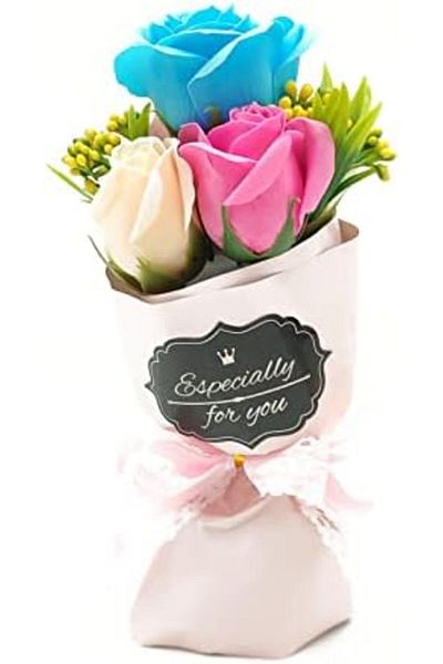 co arma Artificial flower bouquet in different colors 30 cm multi-color