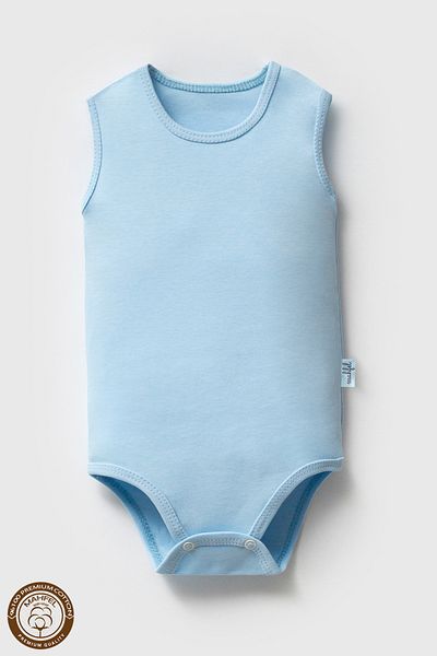 MAHFEL 100% Organic Cotton Sleeveless Baby Bodysuit with Snap Fasteners