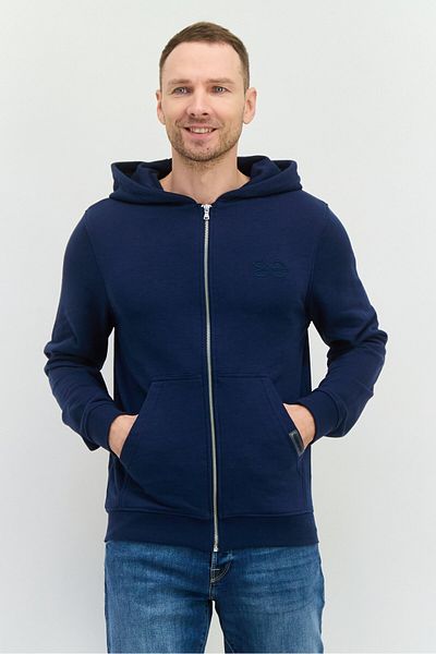 Crosshatch Men Hoodie Embroidered Logo Long Sleeves Sweatshirt, Navy