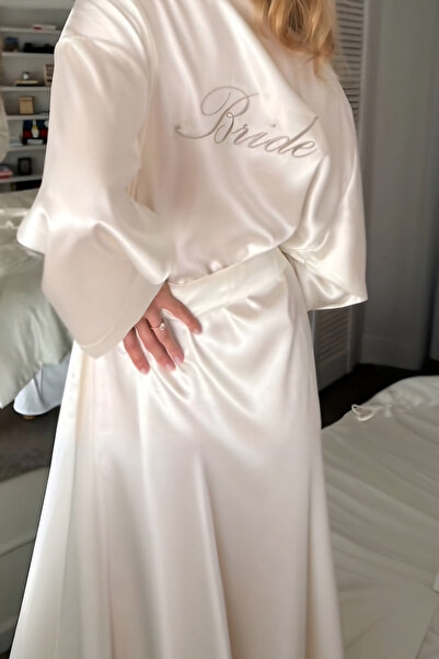 lousa Вишитий простий довгий весільний халат нареченої