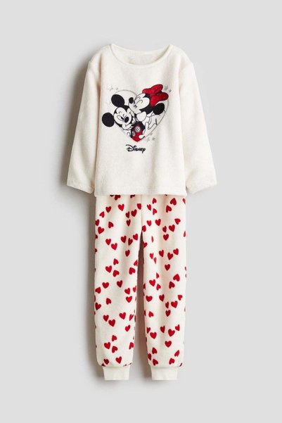 H&M Printed velour pyjamas