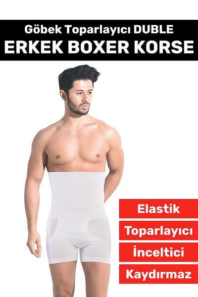 Wintoup Special Production Belly Hip Enhancer Firming Waist Straightening Slimming Men's Double Boxer Corset