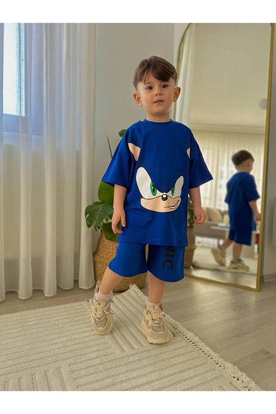 JELİBOOM Sonic Kids Shorts Set 100% Organic Cotton