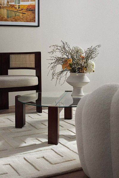H&M Glass-top coffee table