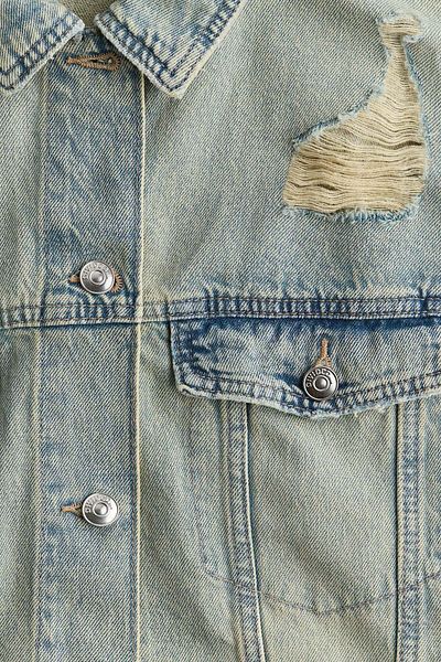 H&M Oversized worn-look denim jacket