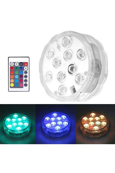 Generic Battery Operated Submersible LED Light with Remote Control