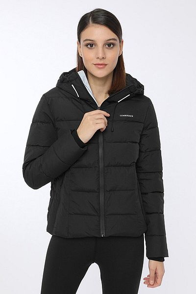 lumberjack Women's Hooded Coat to Stay Strong Supports, Black/Black