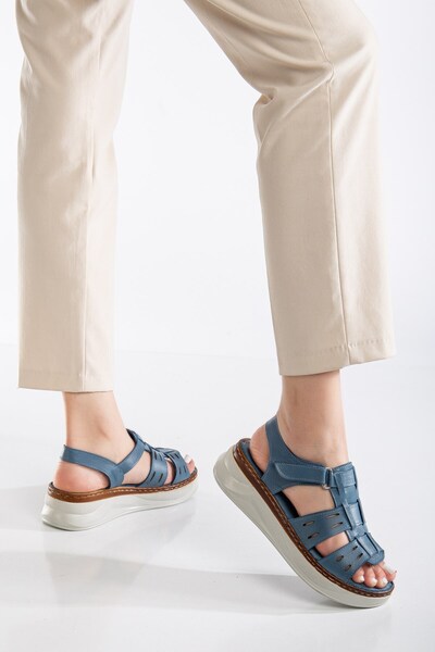 By Yağlıoğlu Women's Orthopedic Anatomical Sandals - Extra Comfortable Heel S...