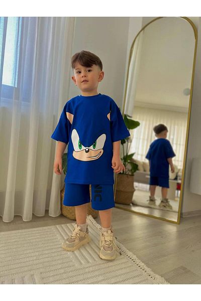 JELİBOOM Sonic Kids Shorts Set 100% Organic Cotton