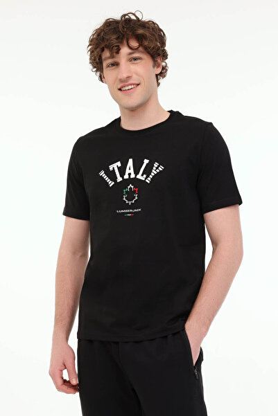 lumberjack ml Renato 11ıtl1030 5fx Μαύρο ανδρικό μπλουζάκι A101940308 T-Shirt