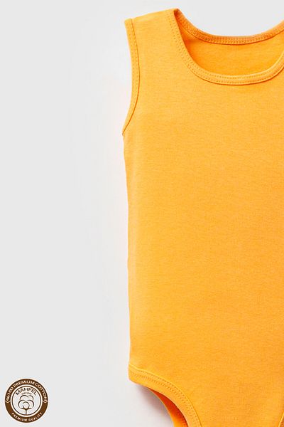 MAHFEL 100% Organic Cotton Sleeveless Baby Bodysuit with Snap Fasteners