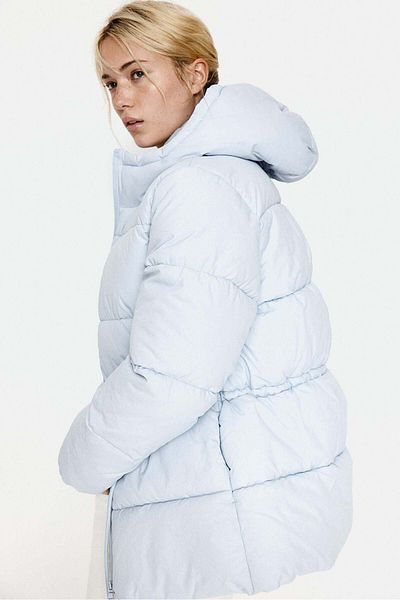 H&M Oversized drawstring-waist puffer jacket