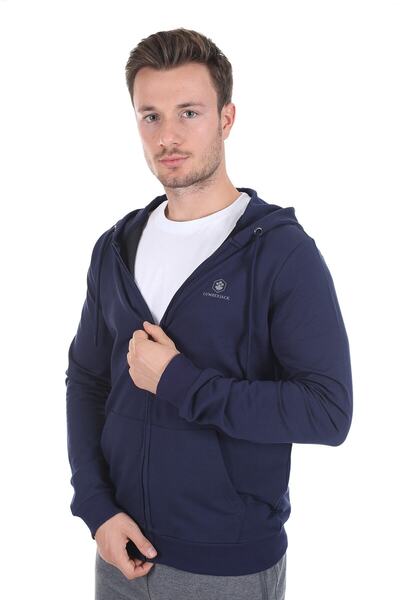 lumberjack με κουκούλα Ανδρικό φούτερ SN72 Μπλε/Κίτρινο 11W4200SN72