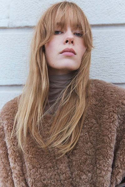 H&M Fluffy tie-belt coat