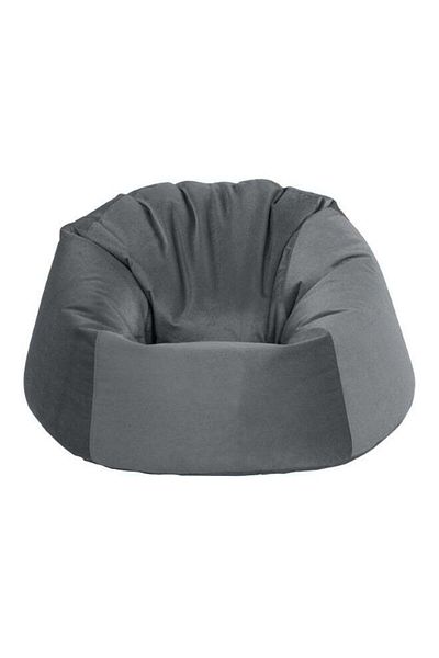 House One Chair | Round Bean Bag Velvet - Grey  - Meduim