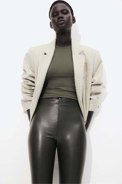 H&M Imitation leather leggings