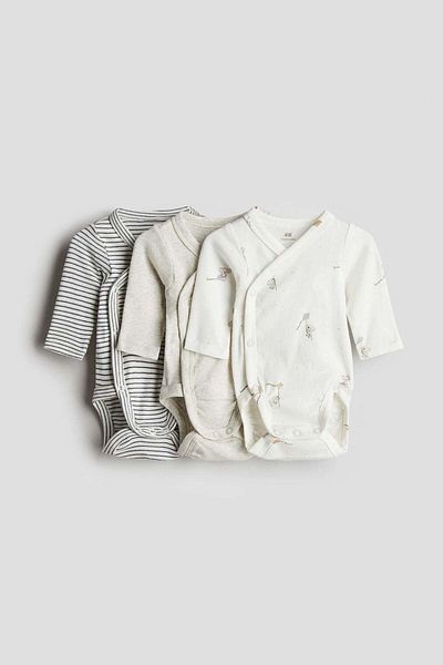 H&M 3-pack wrapover bodysuits