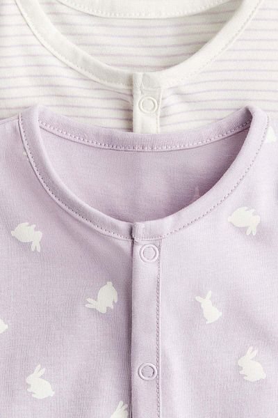 H&M 2-pack cotton sleepsuits